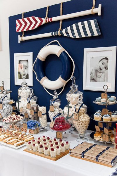 Вечеринка в морском стиле: декор, закуски, торты
